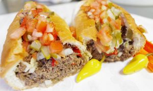 A peppersteak sandwich from Giamela's